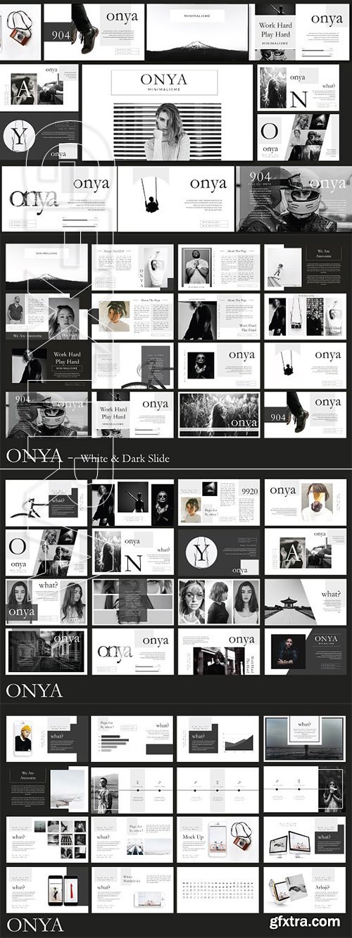 CreativeMarket - Onya Creative Minimal Powerpoint 2437857