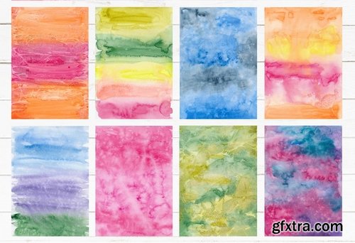 Vivid & Bright Watercolor Textures