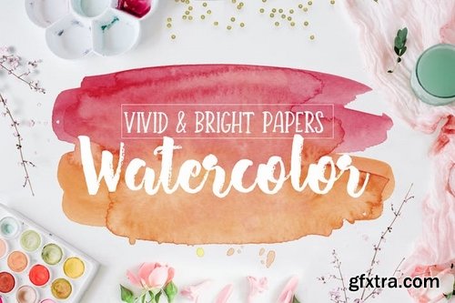 Vivid & Bright Watercolor Textures