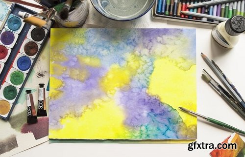 Vivid & Bright Watercolor Textures