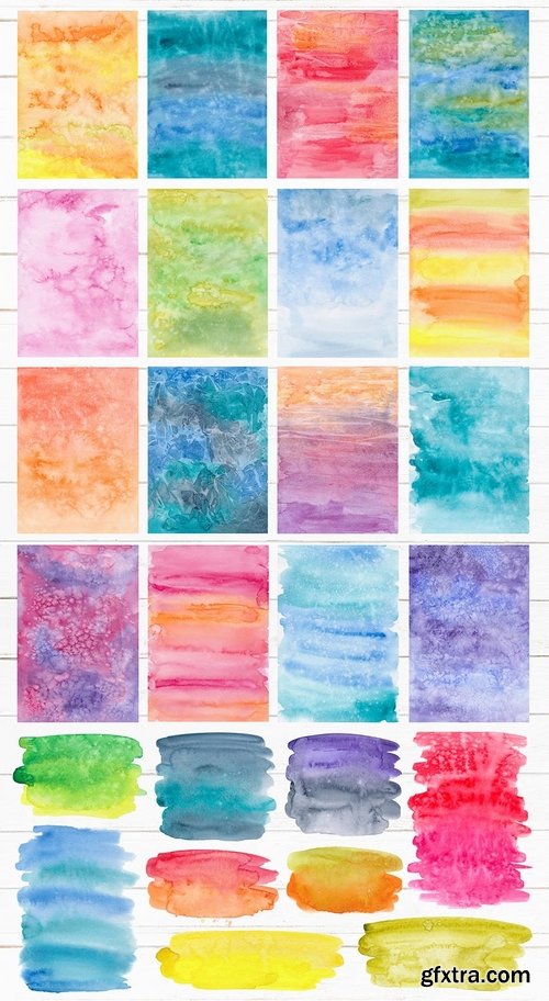 Vivid & Bright Watercolor Textures