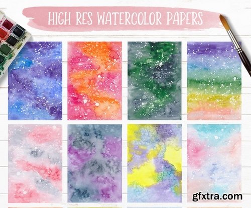 Vivid & Bright Watercolor Textures