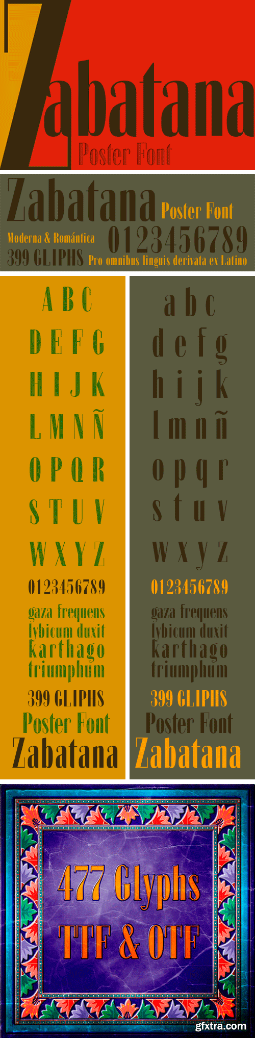 Zabatana Font Family