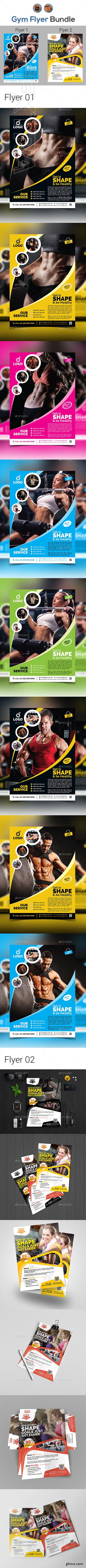 GraphicRiver - Fitness Flyers Bundle 22603958