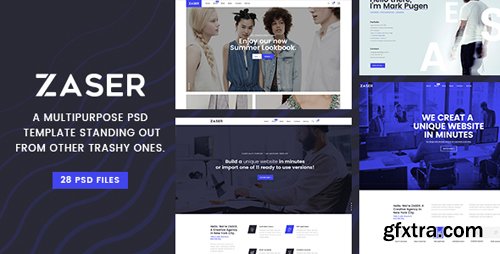 ThemeForest - Zaser v1.0 - A Multipurpose PSD Template - 16537929