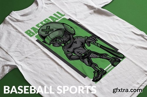 Baseball Sports T-Shirt Design Template