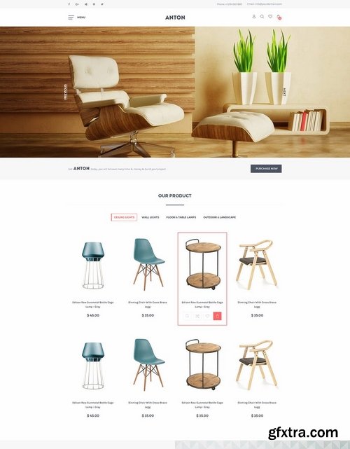 Anton eCommerce Furniture PSD Template