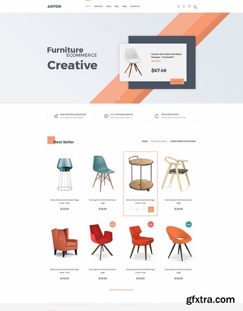 Anton eCommerce Furniture PSD Template