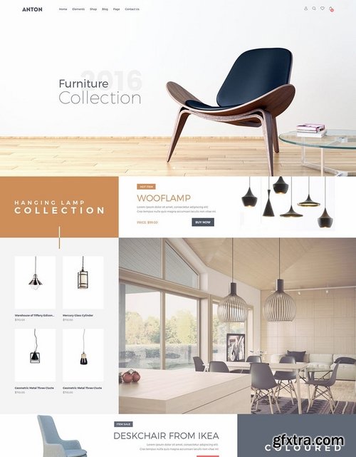 Anton eCommerce Furniture PSD Template