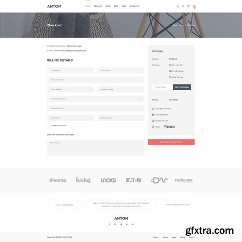 Anton eCommerce Furniture PSD Template