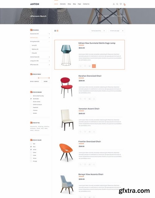 Anton eCommerce Furniture PSD Template