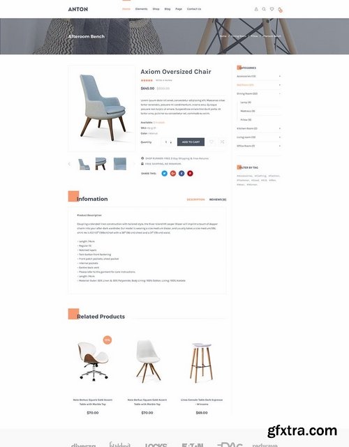 Anton eCommerce Furniture PSD Template