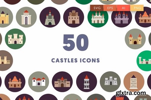 50 Castle Icons