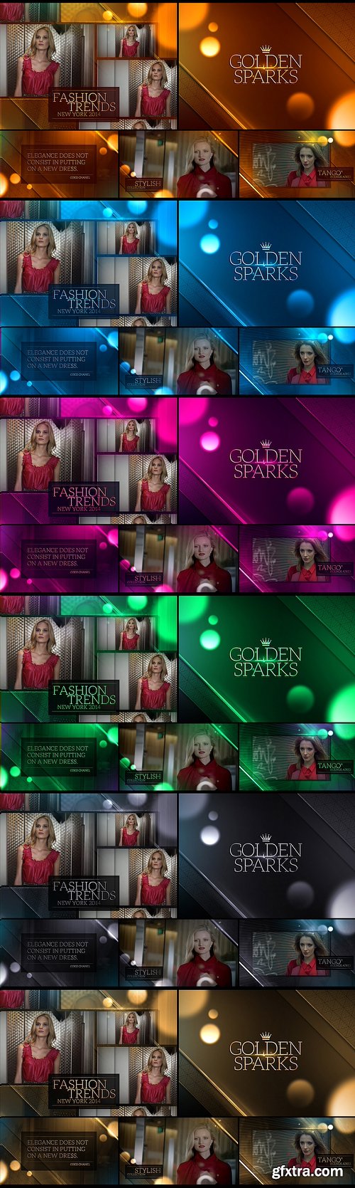 Videohive Golden Sparks 7940099