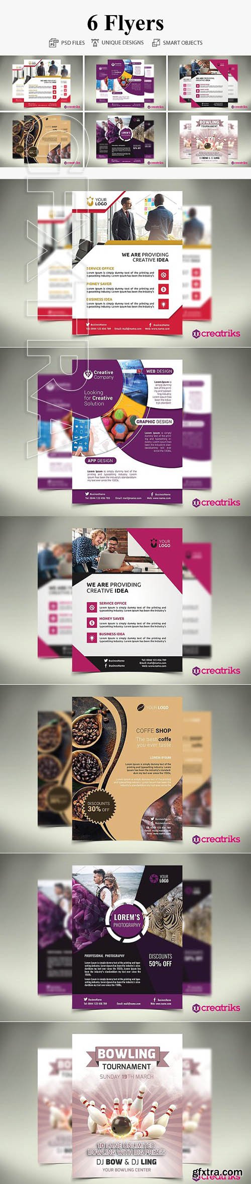 CreativeMarket - 6 MultiPurpose Flyers 2925664