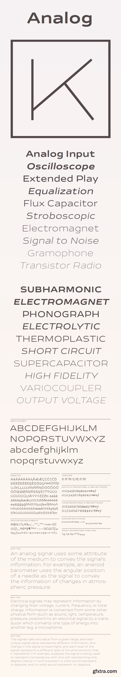 Analog Font Family