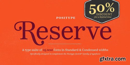 Reserve Font Family - 25 Fonts