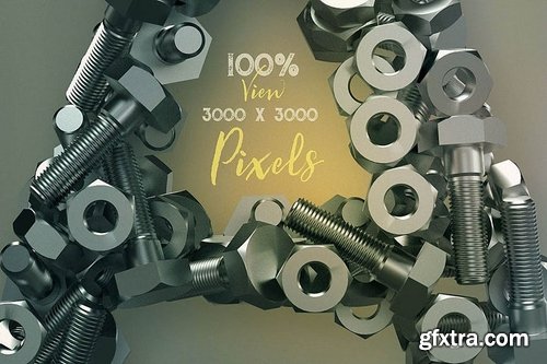 Metalic Bolts – 3D Lettering