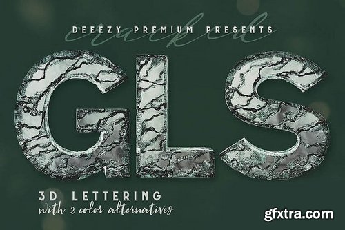 Cracked Glass – 3D Lettering