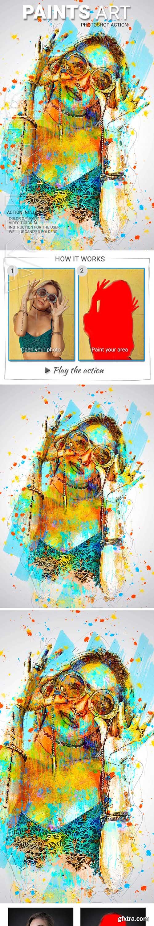 GraphicRiver - Paints Art Photoshop Action 22630125