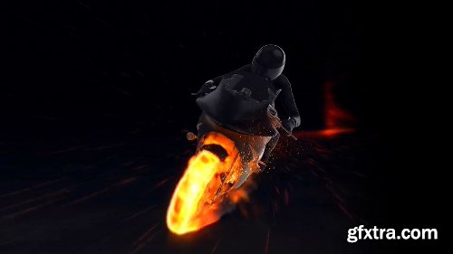 Videohive Motorcycle Fire Reveal 22659715