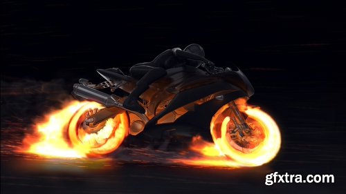 Videohive Motorcycle Fire Reveal 22659715