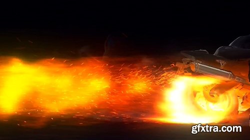 Videohive Motorcycle Fire Reveal 22659715