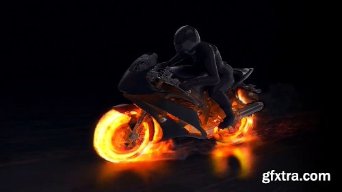 Videohive Motorcycle Fire Reveal 22659715