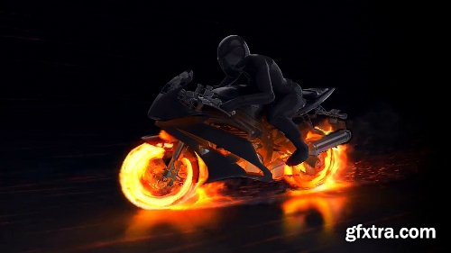 Videohive Motorcycle Fire Reveal 22659715