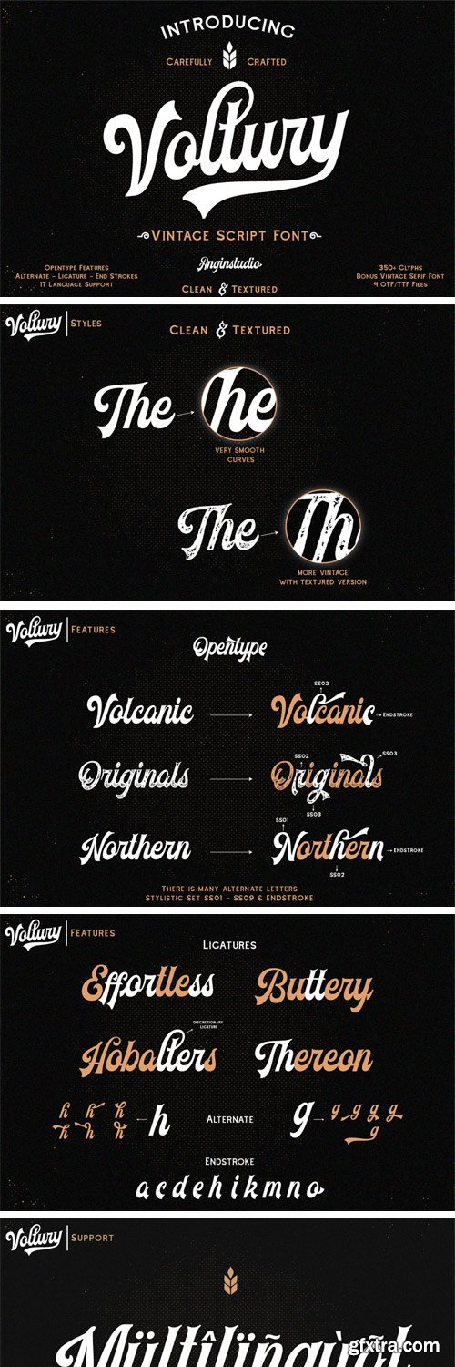 Voltury Typeface