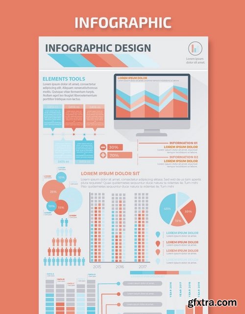 Infographic flat elements design