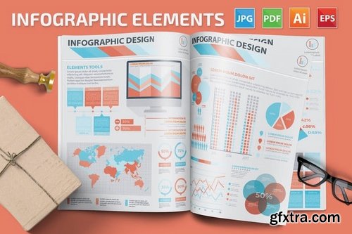 Infographic flat elements design