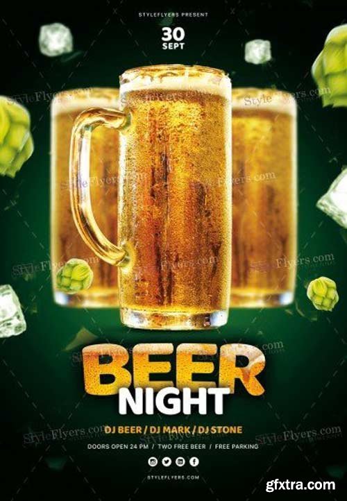 Beer Night V9 2018 PSD Flyer Template