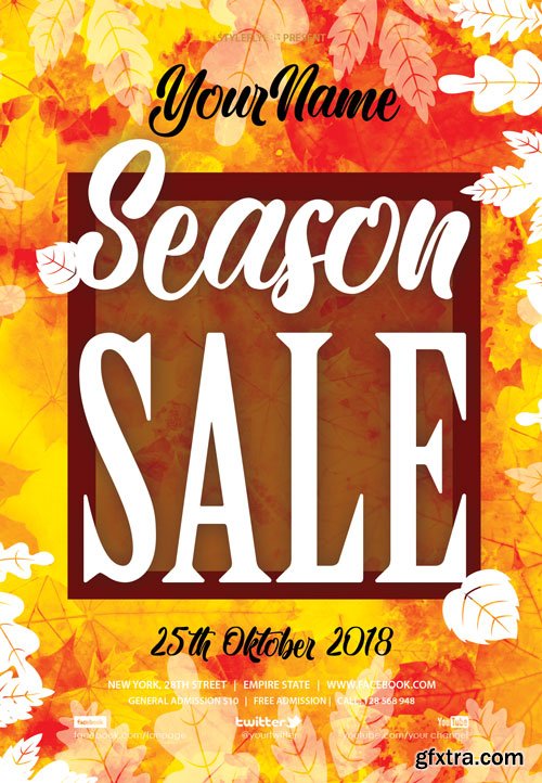 Season Sale V7 2018 PSD Flyer Template