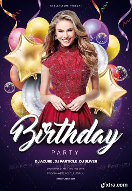 Birthday V34 2018 PSD Flyer Template