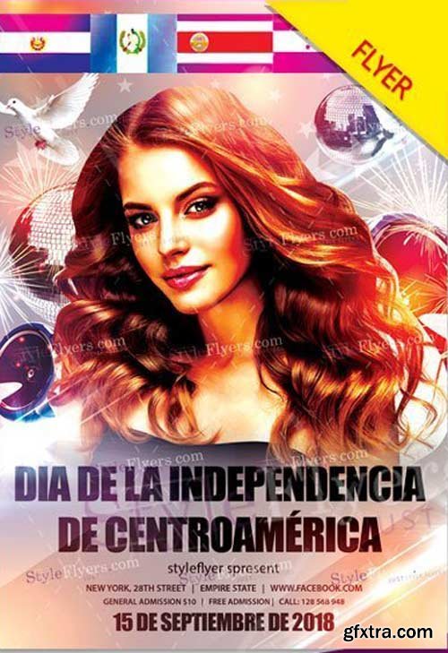 Dia de la independencia de centroamerica V1 2018 PSD Flyer Template