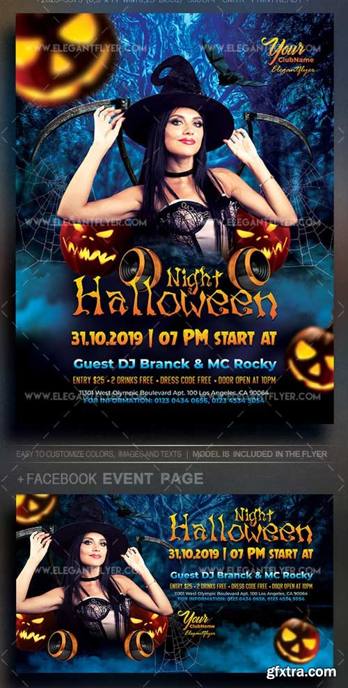 Halloween Night V05 2018 Flyer PSD Template