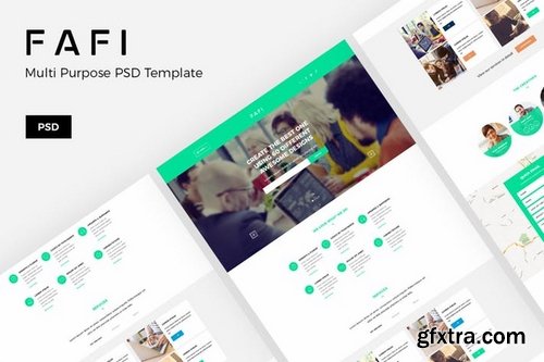 Fafi – Creative Agency Website PSD Template