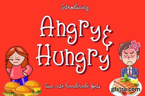 CreativeMarket Angry & Hungry Twin Cute Fonts 2983583