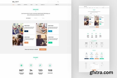 Glint – Business Website PSD Template