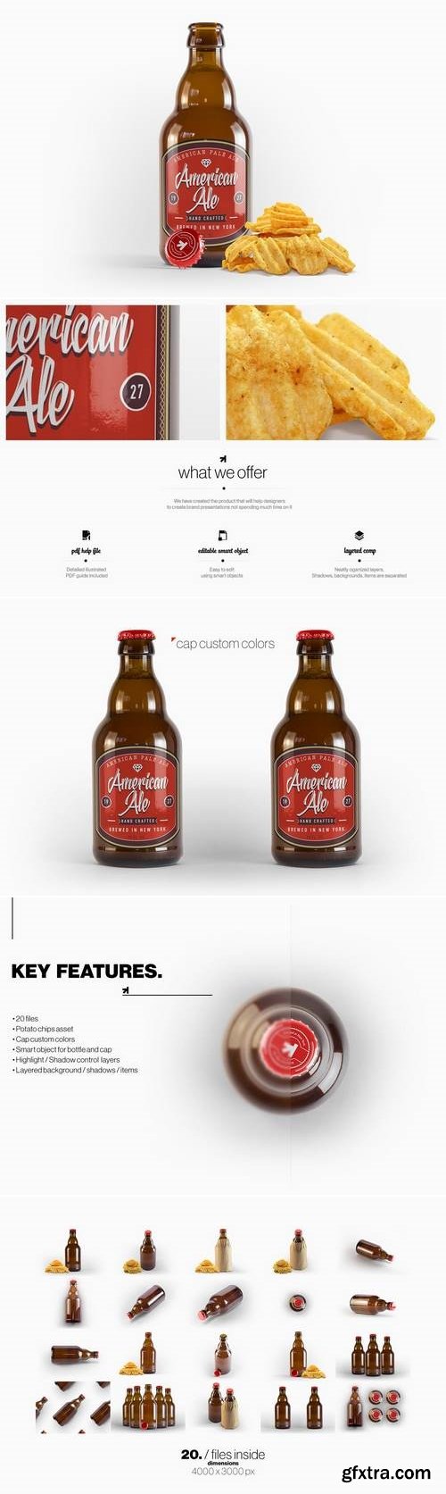 Steinie Beer Amber Bottle Mockup