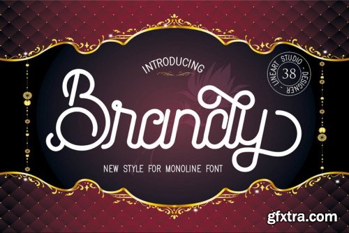 Fontbundles Brandy Monoline Duo Font