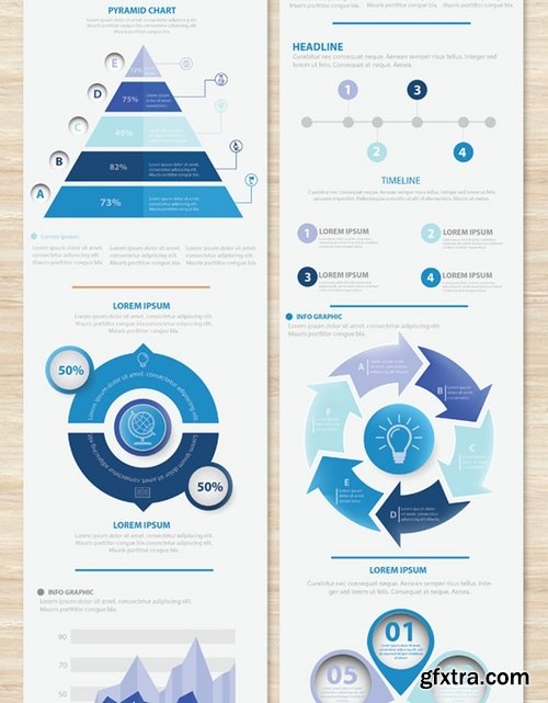 Big Blue Infographic Elements Design