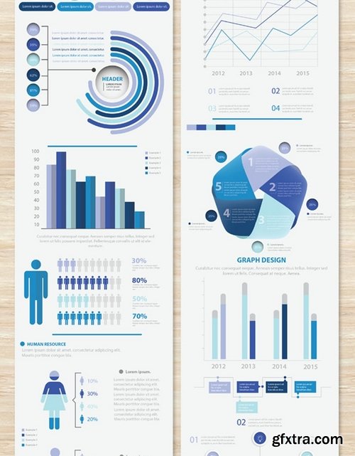 Big Blue Infographic Elements Design