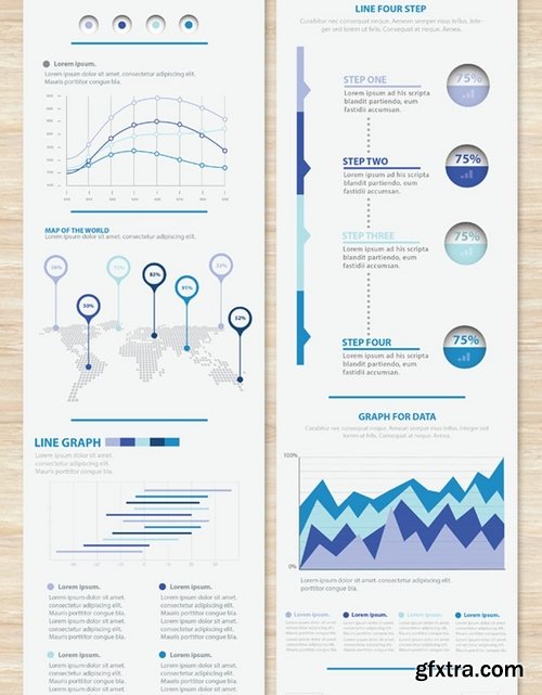 Big Blue Infographic Elements Design