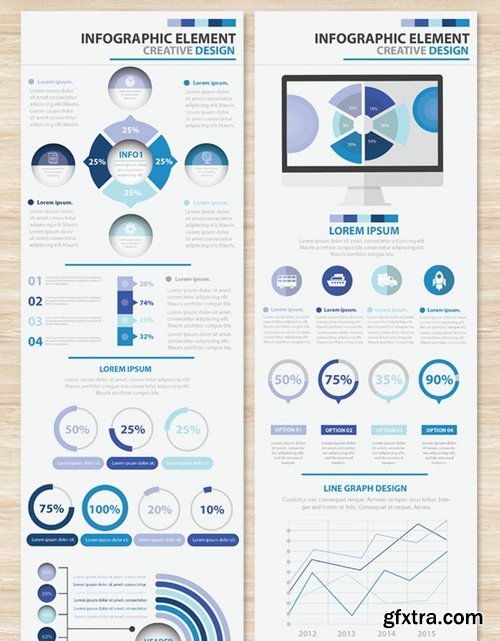 Big Blue Infographic Elements Design