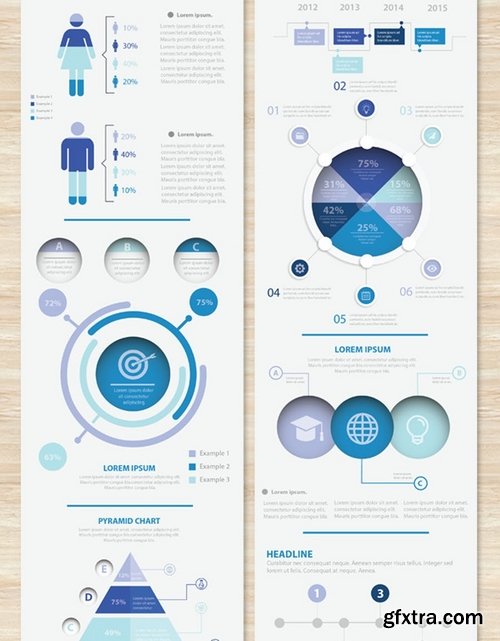 Big Blue Infographic Elements Design