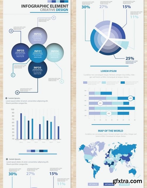 Big Blue Infographic Elements Design