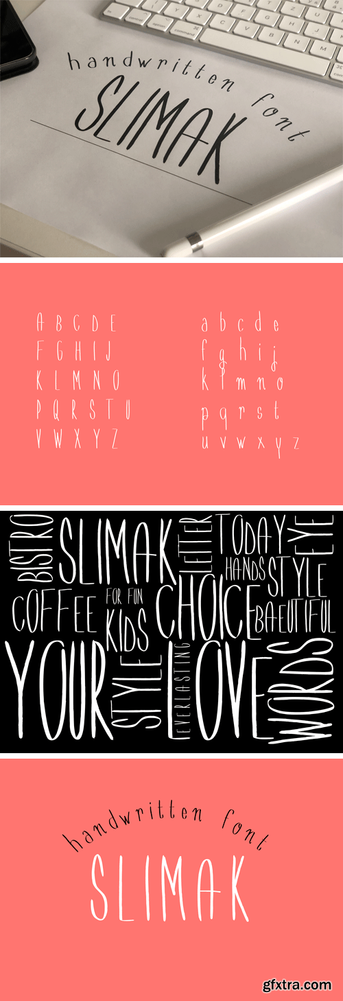 Slimak - Handwritten Typeface