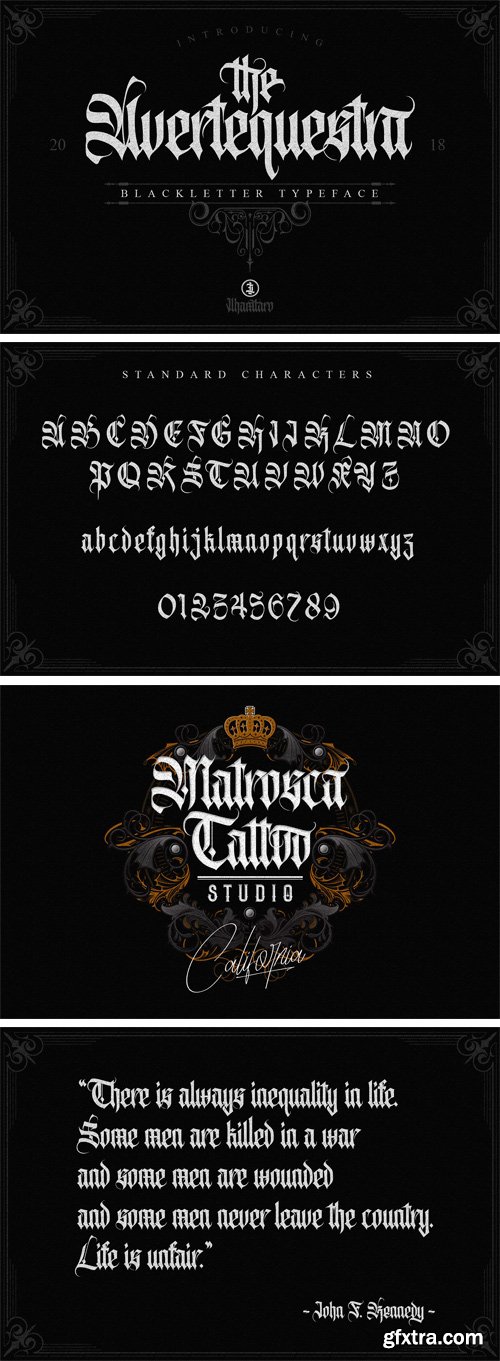 Avertequestra Blackletter Typeface